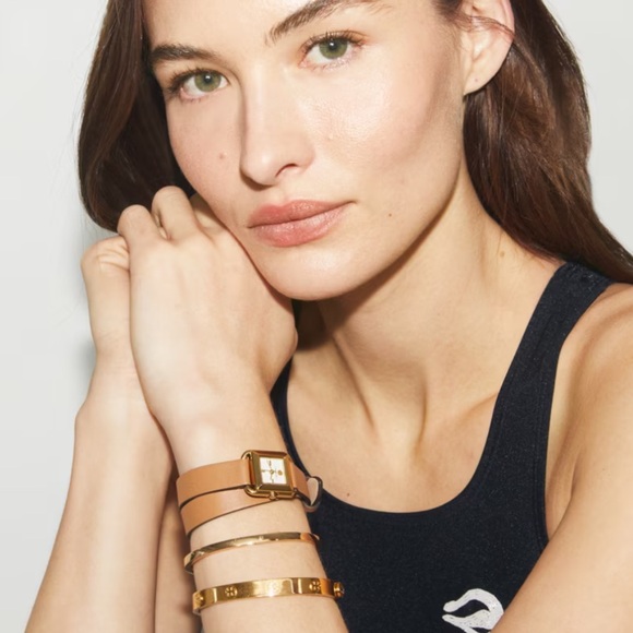 Tory Burch Gold Miller Hinge Bracelet - Picture 3 of 3